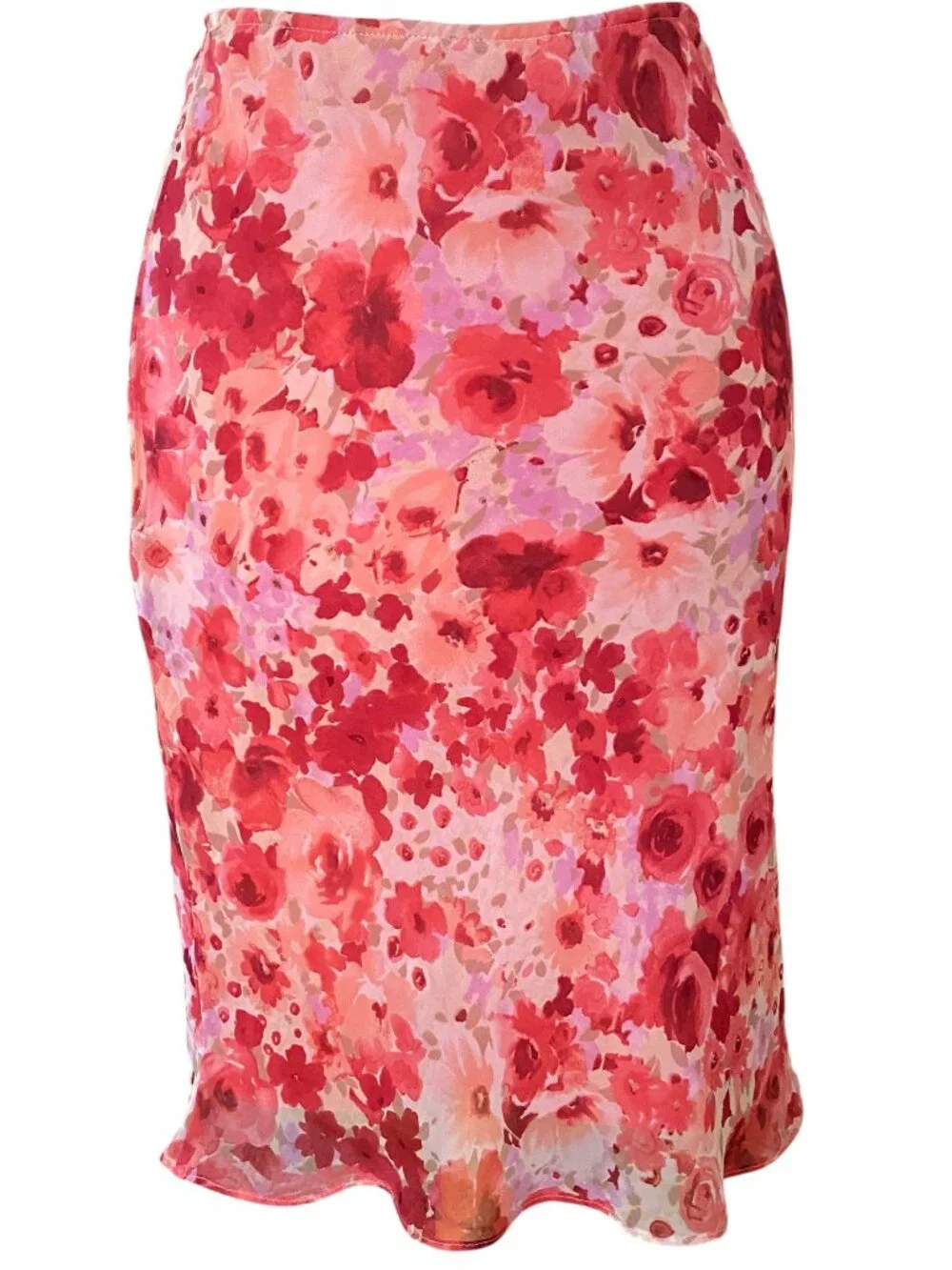 Vintage Byer California Y2K Floral Sheer Midi Skirt Pink Fairy Coquette Paris-S